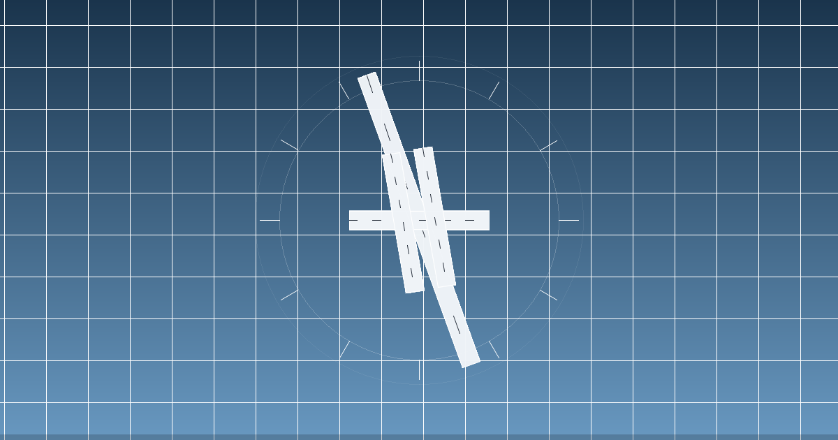 Salon-de-Provence (BA 701) Air Base（LFMY）の滑走路配置イメージ