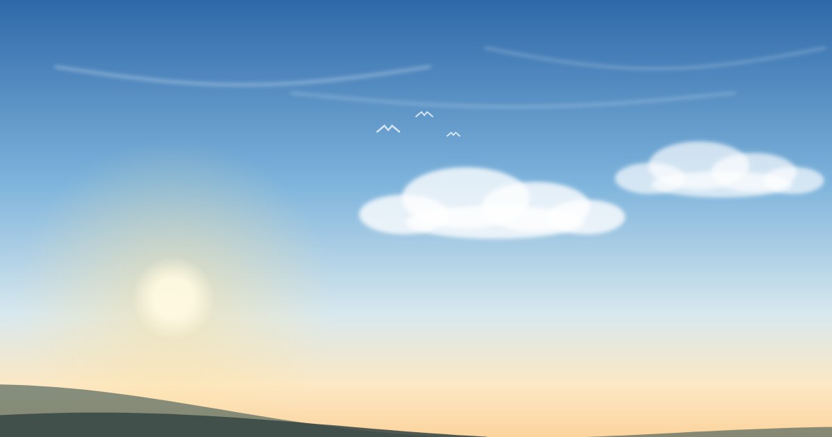 朝の空と太陽のイメージ