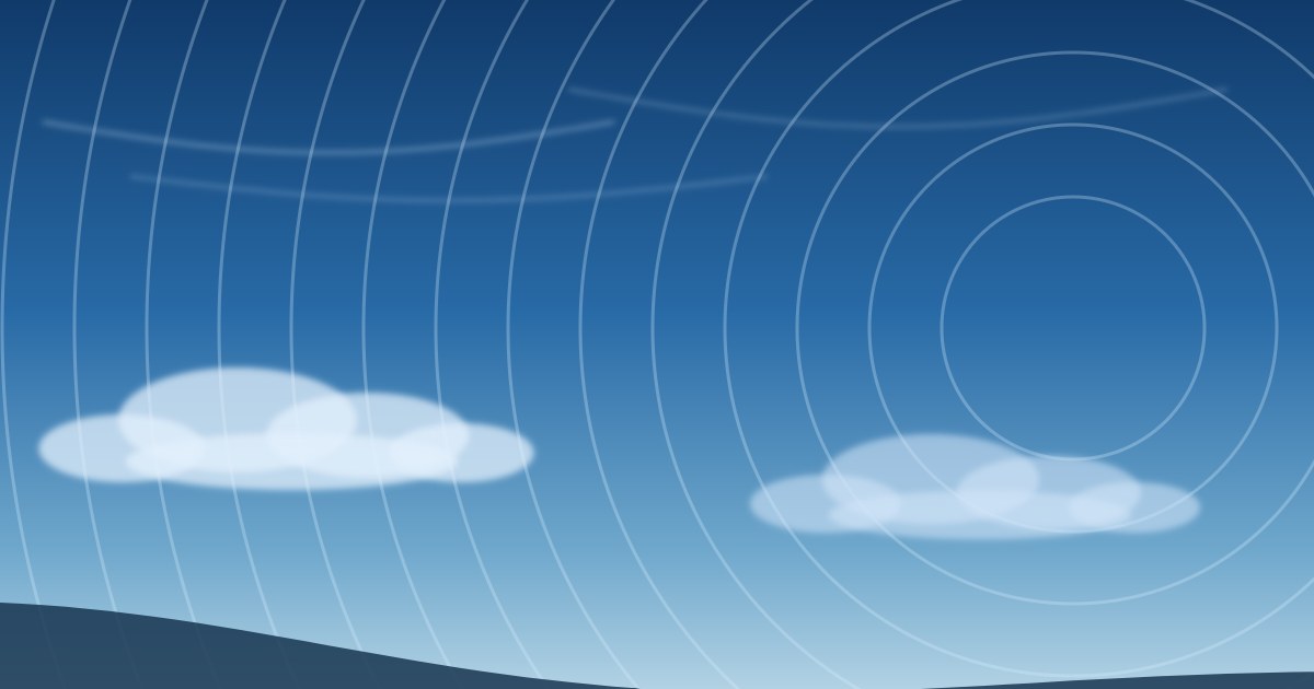 低気圧の等圧線をイメージした空