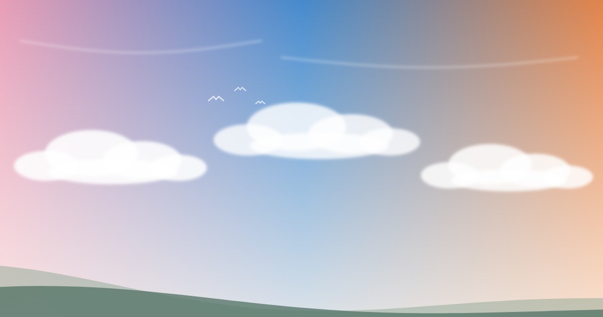 春から秋へ移り変わる空のイメージ