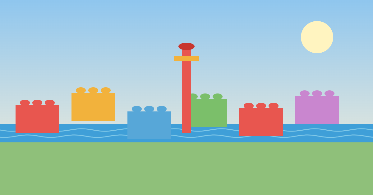 レゴランド・ジャパンの風景イラスト