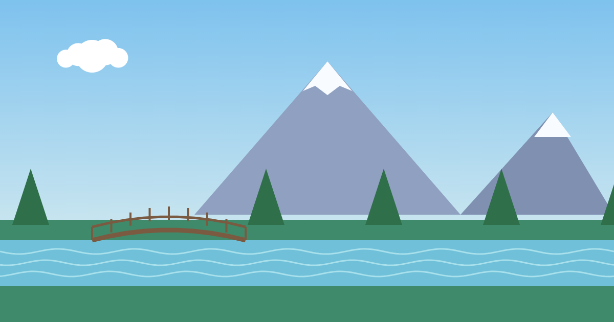 松本・上高地の風景イラスト