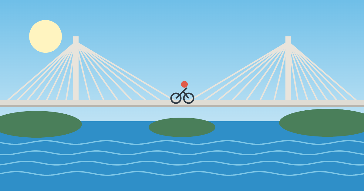 尾道・しまなみ海道の風景イラスト