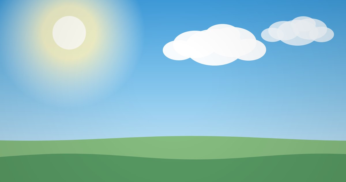 梅雨明けの青空にわき立つ入道雲のイラスト