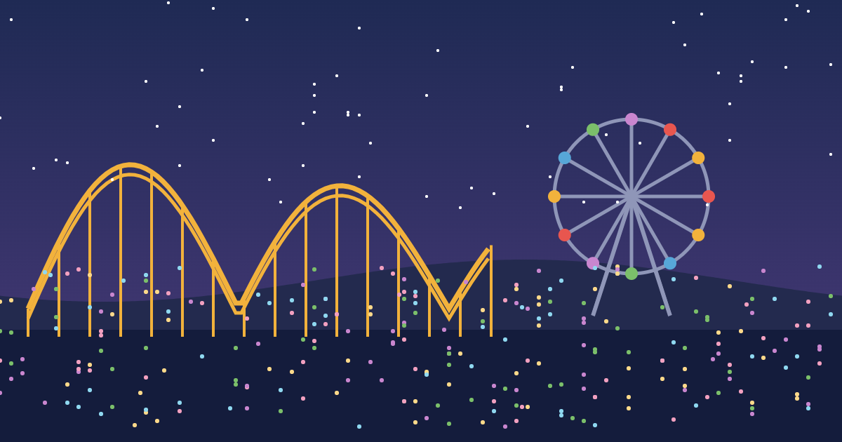 よみうりランドの風景イラスト